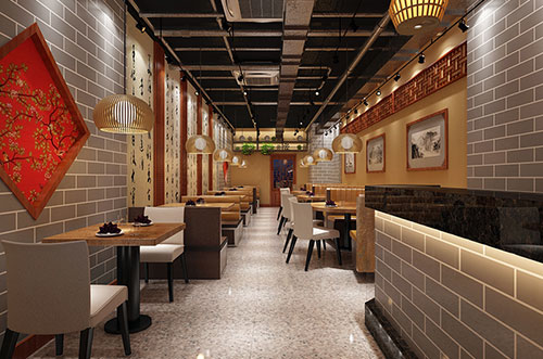 鼓楼传统中式餐厅餐馆装修设计效果图