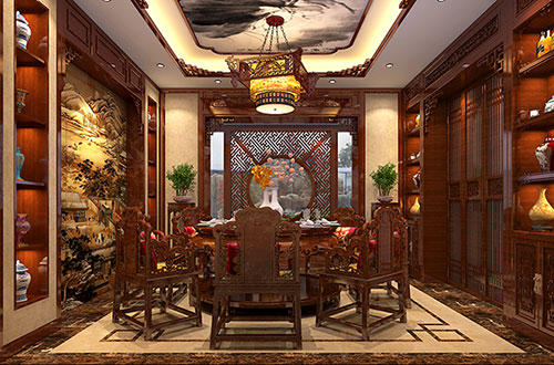 鼓楼温馨雅致的古典中式家庭装修设计效果图