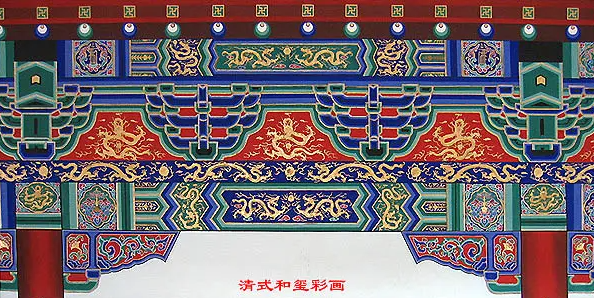 鼓楼中国建筑彩画装饰图案